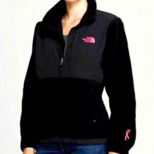 The North Face Black Denali Fleece Jacket Breast Cancer Awareness Medium